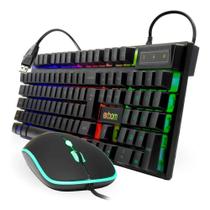 Kit Gamer Exbom BK-G550 Preto RGB Semi Mecânico 2400dpi