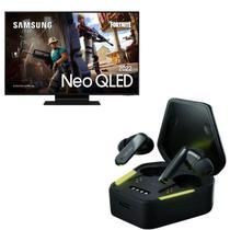 Kit Gamer - Fone De Ouvido Bluetooth Waaw By Alok Modo Gamer WAAW0008 e Smart TV Samsung 50" Gaming Neo QLED 4K QN50QN90BAGXZD