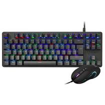 Kit Gamer Husky Gaming Snow - Teclado Mecânico RGB, Switch Outemu Brown + Mouse, 7 Botões, 10.000 DPI, Preto - HGME003
