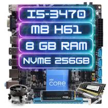 Kit Gamer Intel I5-3470 + Ddr3 8gb + Nvme 256gb + H61/b75