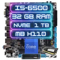 Kit Gamer Intel I5-6500 + Ddr4 32gb + Nvme 1tb + Mb H110