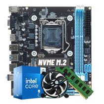 Kit Gamer Intel I7 4790 Memória 8gb Ram Rede Gigalan Usb 3.0 Upgrade Placa Mãe H81 NVME M2 e Cooler
