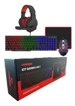 Kit Gamer Kross Elegance Kegk4100 4 Em 1 Mouse Preto Teclado Preto