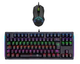 KIT Gamer Led Teclado Mecânico Rainbow + Mouse 7 Botões 4800 DPI T - Dagger