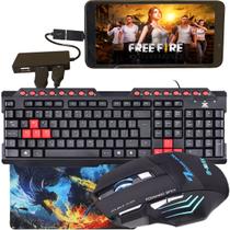 Kit Gamer Mobilador Para Celular Com Teclado + Mouse Gamer 3200Dpi