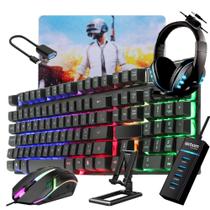 Kit Gamer Mobilador Teclado Mouse Fone P/ Celular Free Fire Tipo C