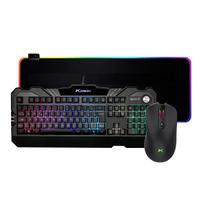 Kit Gamer Mouse sem fio Teclado Semi Mecanico e Mousepad RGB Kit Gamer Mouse sem fio Teclado Semi Mecanico e Mousepad RGB