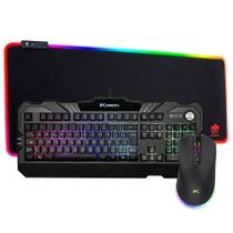 Kit Gamer Mouse Sem Fio Teclado Semi Mecanico E Mousepad Rgb - Ktrok