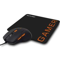 Kit Gamer Multi - Mouse + Mousepad Speed, Pequeno, Laranja - MO274