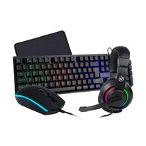 Kit Gamer Odin Kalkan 4 em 1 Teclado Mouse Headset e Mouse Pad