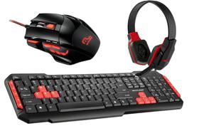 Kit Gamer Red Teclado + Mouse + HeadPhone