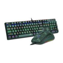 Kit Gamer Redragon Hunter Teclado Mecânico Gamer Rainbow ANSI Camuflado + Mouse Gamer - S108 ANSI