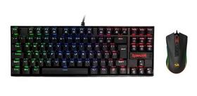 Kit Gamer Redragon - Teclado Mecânico + Mouse Cobra M711 Preto - S118
