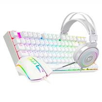 Kit gamer redragon teclado / mouse / headset s125w - branco