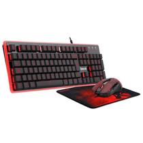 Kit gamer redragon teclado+mouse+mouse pad s107