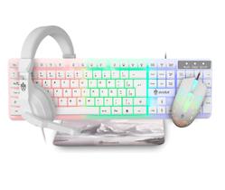 Kit Gamer Rgb Teclado Mouse Fone Mouse Branco Teclado Branco Kit Gamer Rgb Teclado Mouse Fone Mouse Branco Teclado Branco