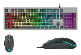Kit Gamer Teclado E Mouse Fortrek Ranger Rainbow Grafite Kit Gamer Teclado E Mouse Fortrek Ranger Rainbow Grafite
