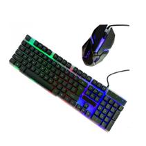 Kit Gamer Teclado e Mouse Led Colorida Notebook Pc Jogos Conexão USB Kit Gamer Teclado e Mouse Led Colorida Notebook Pc Jogos Conexão USB