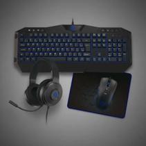 Kit gamer teclado, headset, mouse e mousepad hoopson tpc 067az