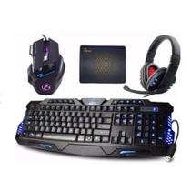 Kit Gamer Teclado Iluminado E Mouse 2400 Dpi E Fone Headset - G35