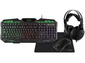 Kit Gamer Teclado Mouse Headset Mouse Pad - XZONE GTC-02