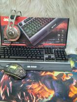 Kit Gamer Teclado+Mouse+Headset+MousePad Knup