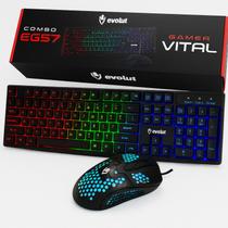 Kit Gamer Teclado RGB ABNT2 e Mouse Gamer Led Combo EG57