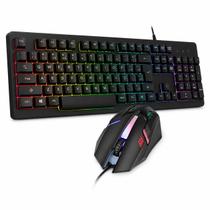Kit Gamer Teclado RGB Semi Mecanico Mouse Gamer LED USB para PC Notebook - Reset Shop