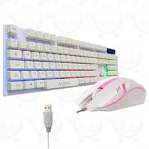 Kit Gamer Teclado Semi Mecânico Mouse Rgb Multimídia Usb Pc M-400 - AT VARIEDADES