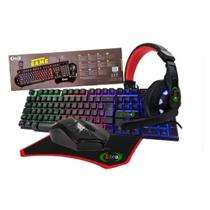 Kit Gamer Teclado Semi Mecânico RGB Mouse Headset e Mouse Pad 3600 DPI Profissional Kit Gamer Teclado Semi Mecânico RGB Mouse Headset e Mouse Pad 3600 DPI Profissional