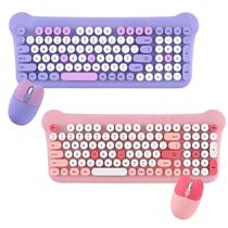 Kit Gamer Teclado Semimecânico Mouse Wireless Sem Fio Roxo Kit Gamer Teclado Semimecânico Mouse Wireless Sem Fio Roxo