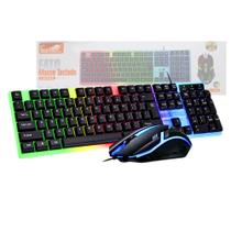 Kit Gamer Teclado SemiMecânico RGB Mouse 2400 DPI Premium Kit Gamer Teclado SemiMecânico RGB Mouse 2400 DPI Premium