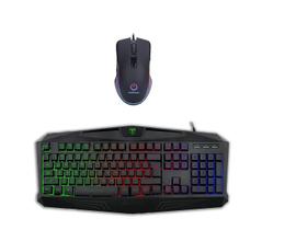 KIT Gamer Teclado Tanker Rainbow T Dagger + Mouse Led 7 Botões 3.200 DPI Strike