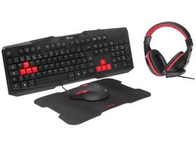 Kit Gamer Trust Teclado e Mouse com Headset