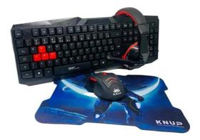 Kit Gaming 4 Em 1 Teclado Fone De Ouvido Mouse E Mousepad - Knup