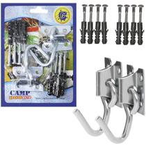 Kit Gancho De Rede 8 Parafusos 3/16''X50 +8 Buchas Nylon 8Mm