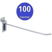 Kit Gancho Expositor Painel Canaletado 10.15 Ou 20cm- 100pçs Kit Gancho Expositor Painel Canaletado 10.15 Ou 20cm- 100pçs