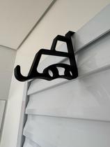 Kit Gancho Porta Toalhas Preto com suporte para cabide