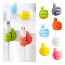 Kit ganchos adesivos decorativos formato mão dedo positivo clink 4 unidades