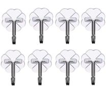 Kit Ganchos Adesivos Multiuso 6x6cm 8 PCS N244693-1 - Quanhe