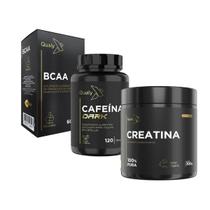 Kit Ganho De Massa Creatina + Bcaa + Cafeína Qualynutri