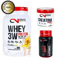KIT GANHO DE MASSA MAGRA CONCEPT NUTRITION - Whey Protein e Creatina Micronizada