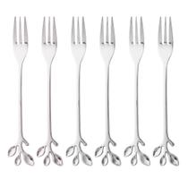 Kit Garfinhos Leaf (6 Peças) Prata