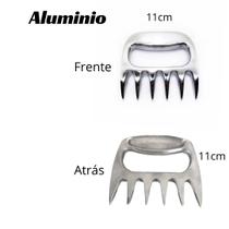 kit Garfo 6 Dentes E Garra Urso aluminio churrasco + Madeira