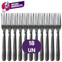 Kit Garfo De Sobremesa Aço Inox Conjunto Dia a Dia Jogo Talher Resistente Multiuso