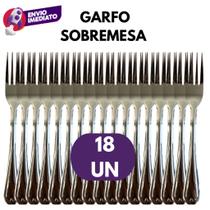 Kit Garfo De Sobremesa Aço Inox Conjunto Dia a Dia Jogo Talher Resistente Multiuso