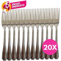 Kit Garfo Refeição Mesa Aço Inox Premium Talher Cozinha Restaurante Bar Buffet Churrascaria Eventos