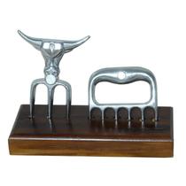 Kit Garfo Tridente e Garra de Urso EP Fishing (acompanha Base de Madeira)