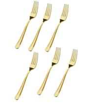 Kit Garfos De Mesa Dourados 6pçs Mesa Posta - vcore Kit Garfos De Mesa Dourados 6pçs Mesa Posta - vcore