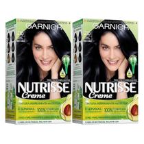 Kit Garnier Nutrisse - Coloração 210 Café Azulado Kit Garnier Nutrisse - Coloração 210 Café Azulado